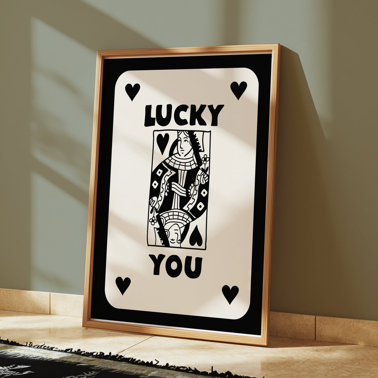 Premium Poster of Lucky You Queen of Hearts Illustration Posters