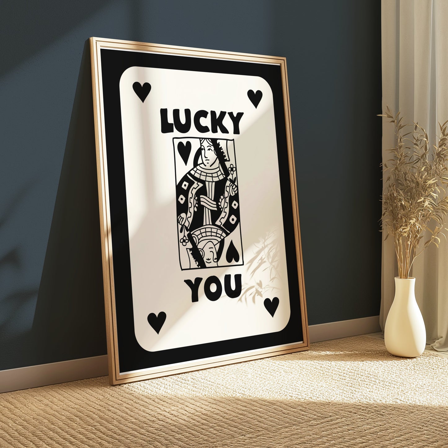 Premium Poster of Lucky You Queen of Hearts Illustration Posters
