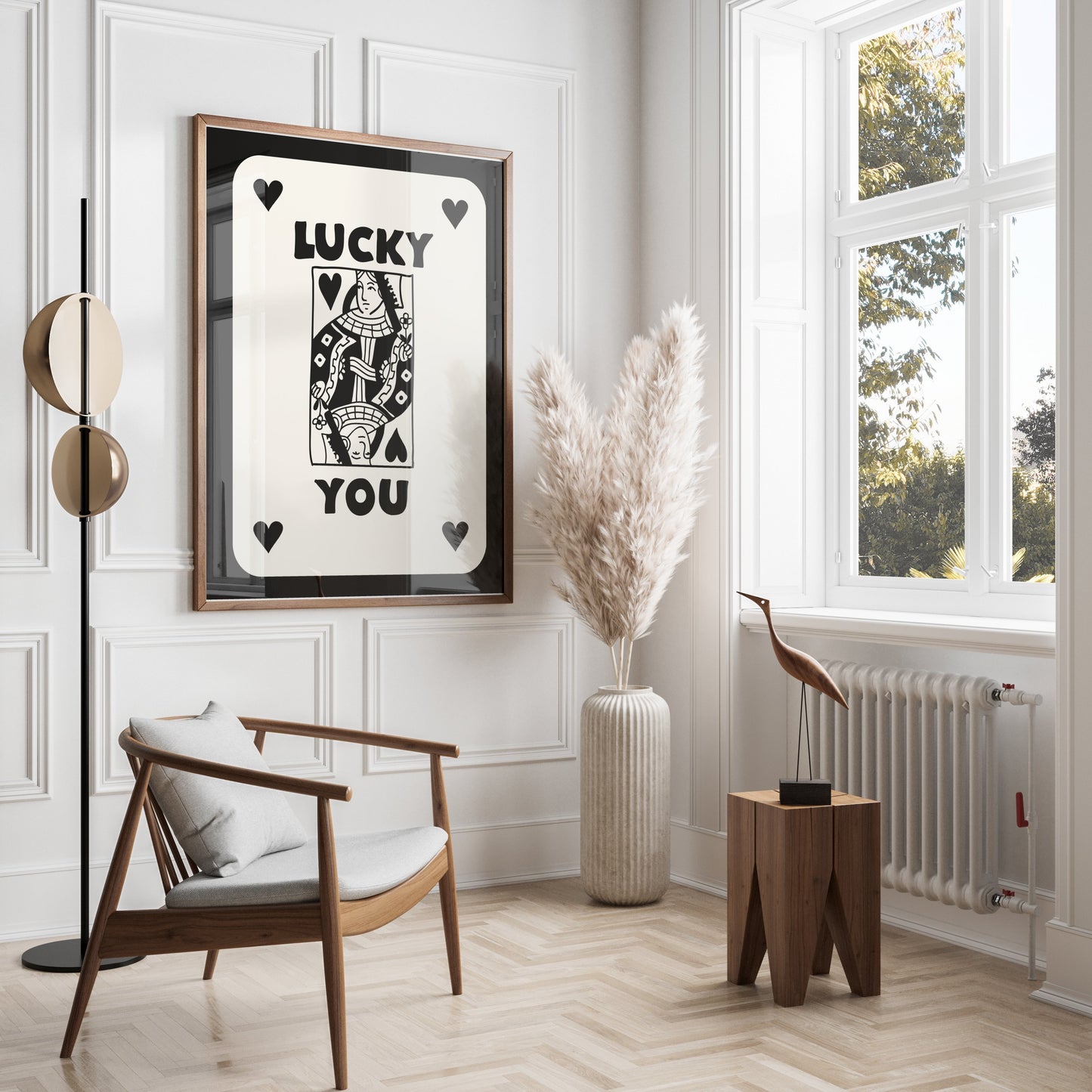 Premium Poster of Lucky You Queen of Hearts Illustration Posters