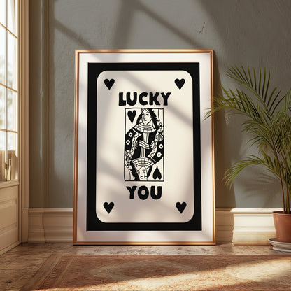 Premium Poster of Lucky You Queen of Hearts Illustration Posters