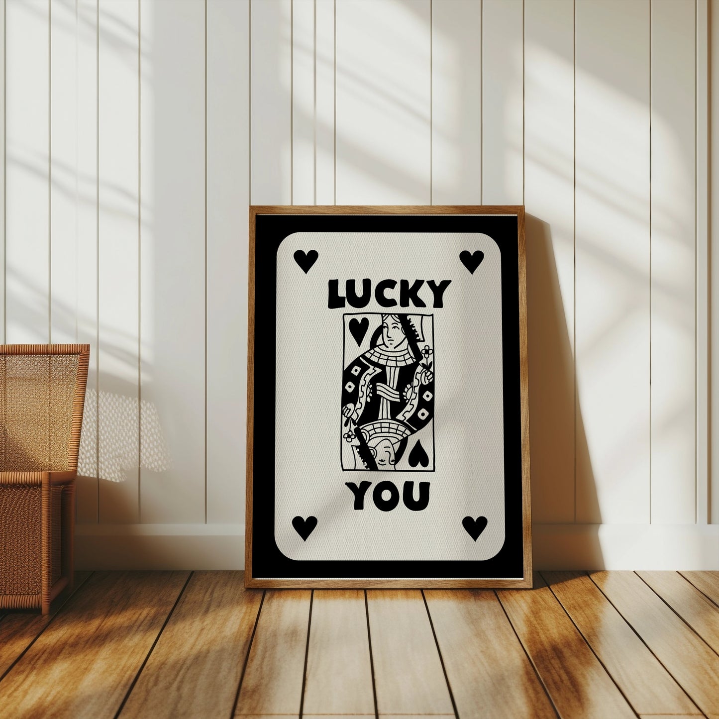 Premium Poster of Lucky You Queen of Hearts Illustration Posters