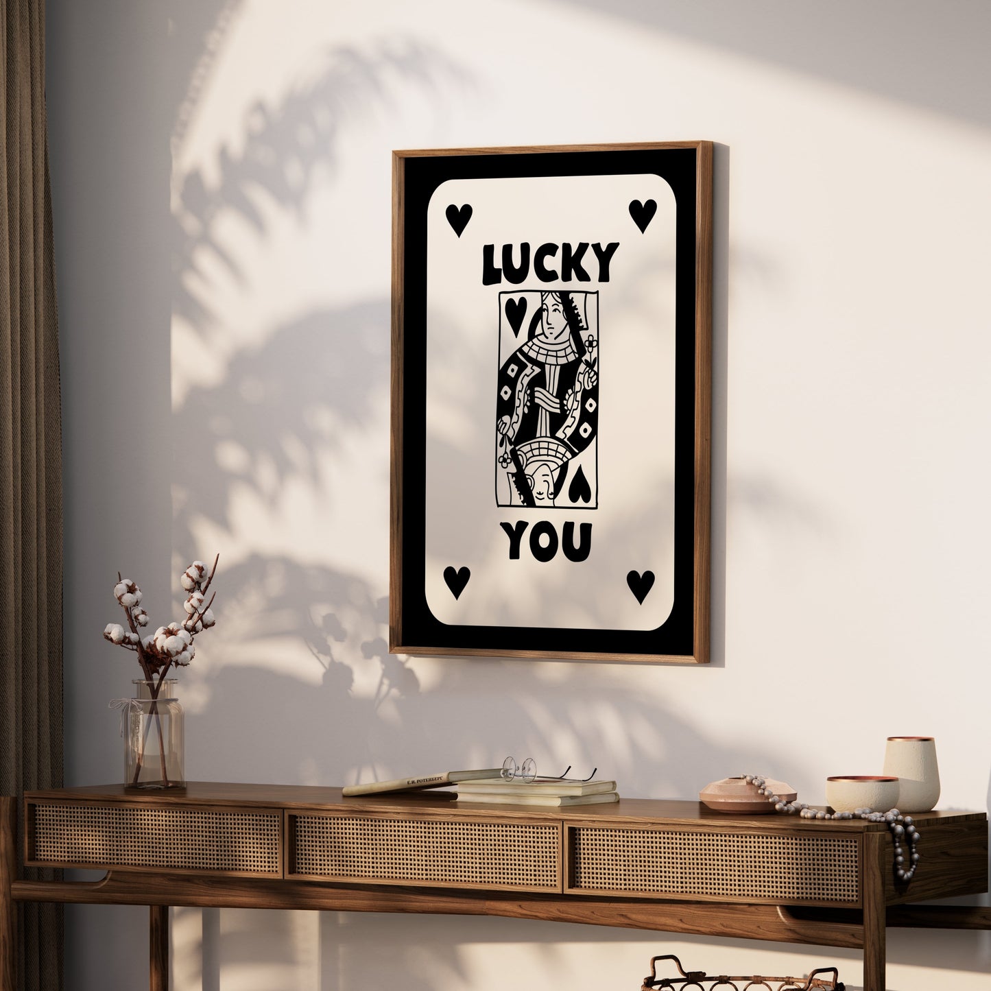 Premium Poster of Lucky You Queen of Hearts Illustration Posters