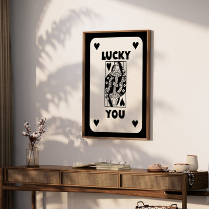 Premium Poster of Lucky You Queen of Hearts Illustration Posters