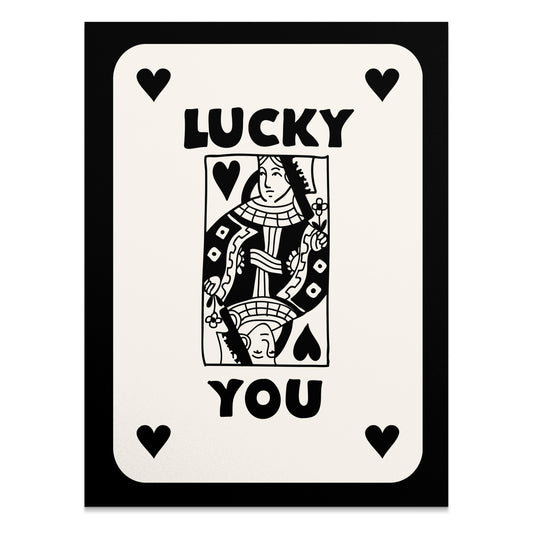 Premium Poster of Lucky You Queen of Hearts Illustration Posters