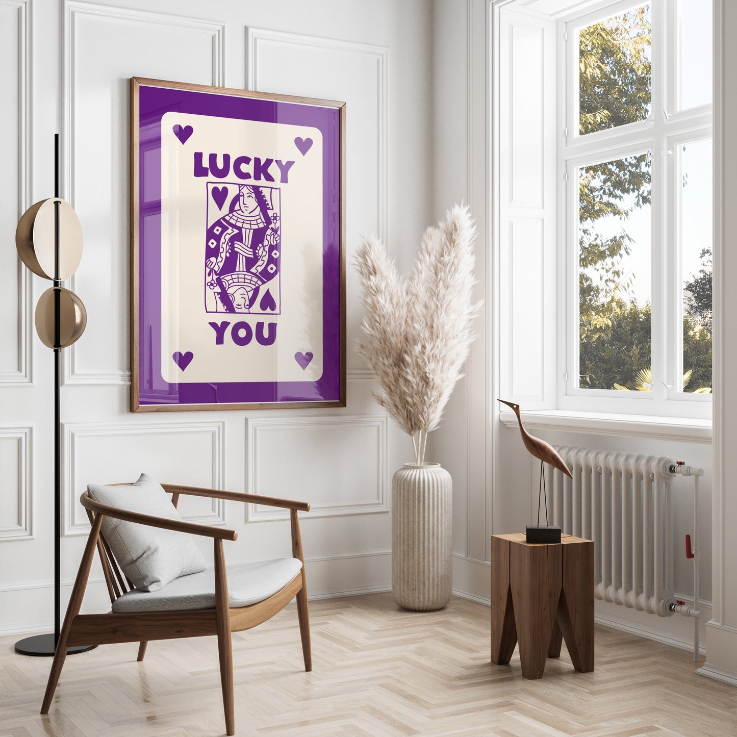 Premium Poster of Lucky You Queen of Hearts Playing Card Posters