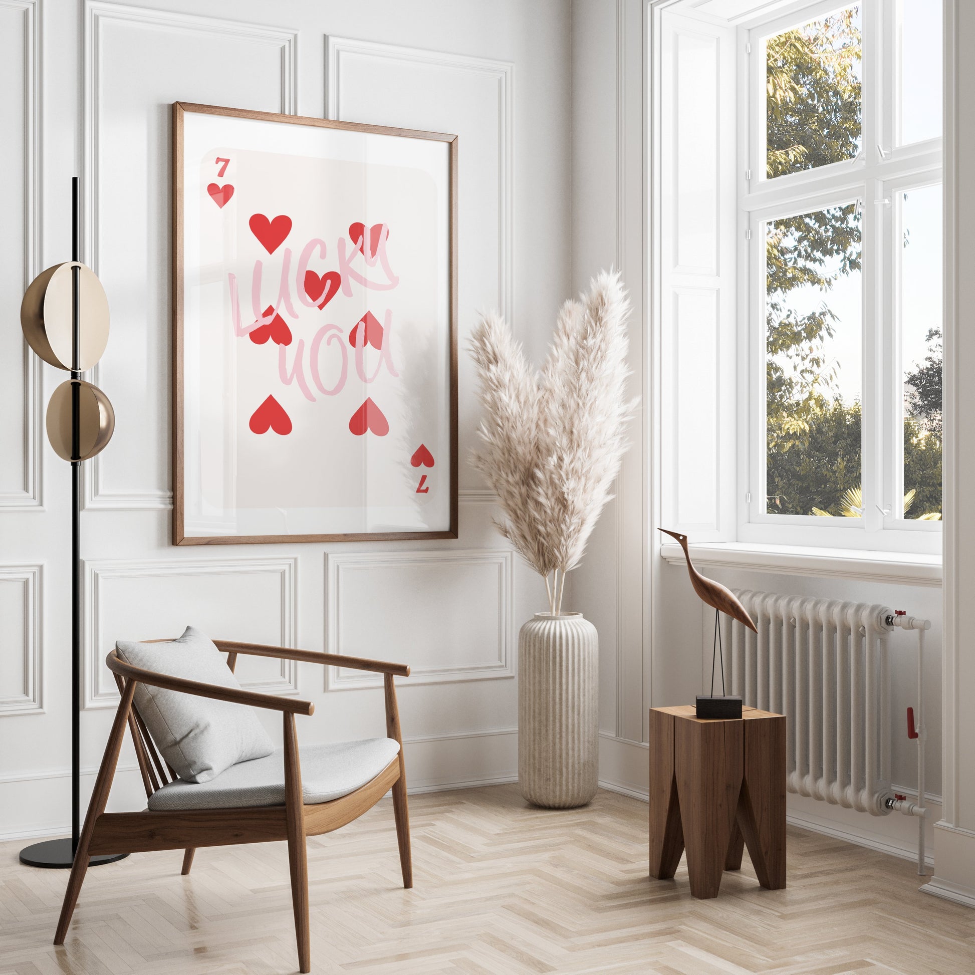 Premium Poster of Lucky You Seven of Hearts Card Artwork Posters