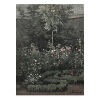 Premium Poster of Lush Garden with Blooming Flowers Painting Art Posters