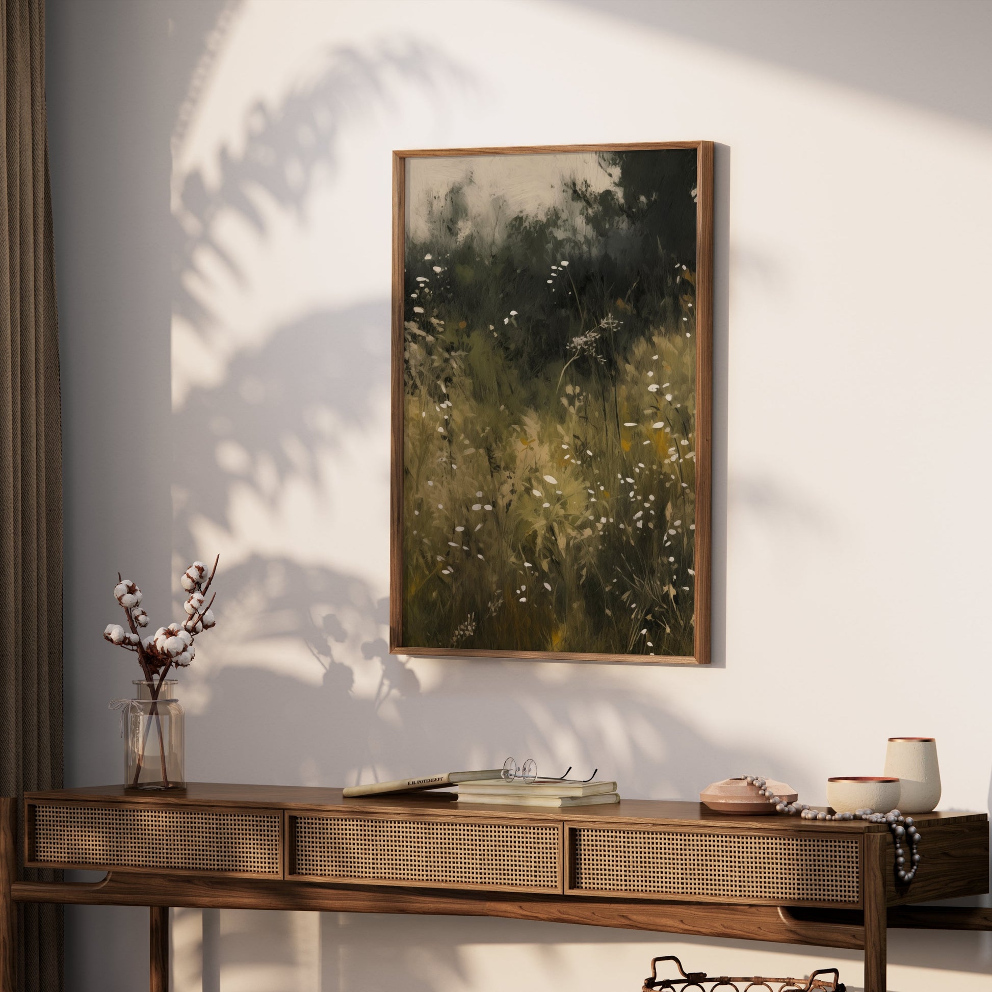 Premium Poster of Lush Meadow Wildflowers Scenic View Posters