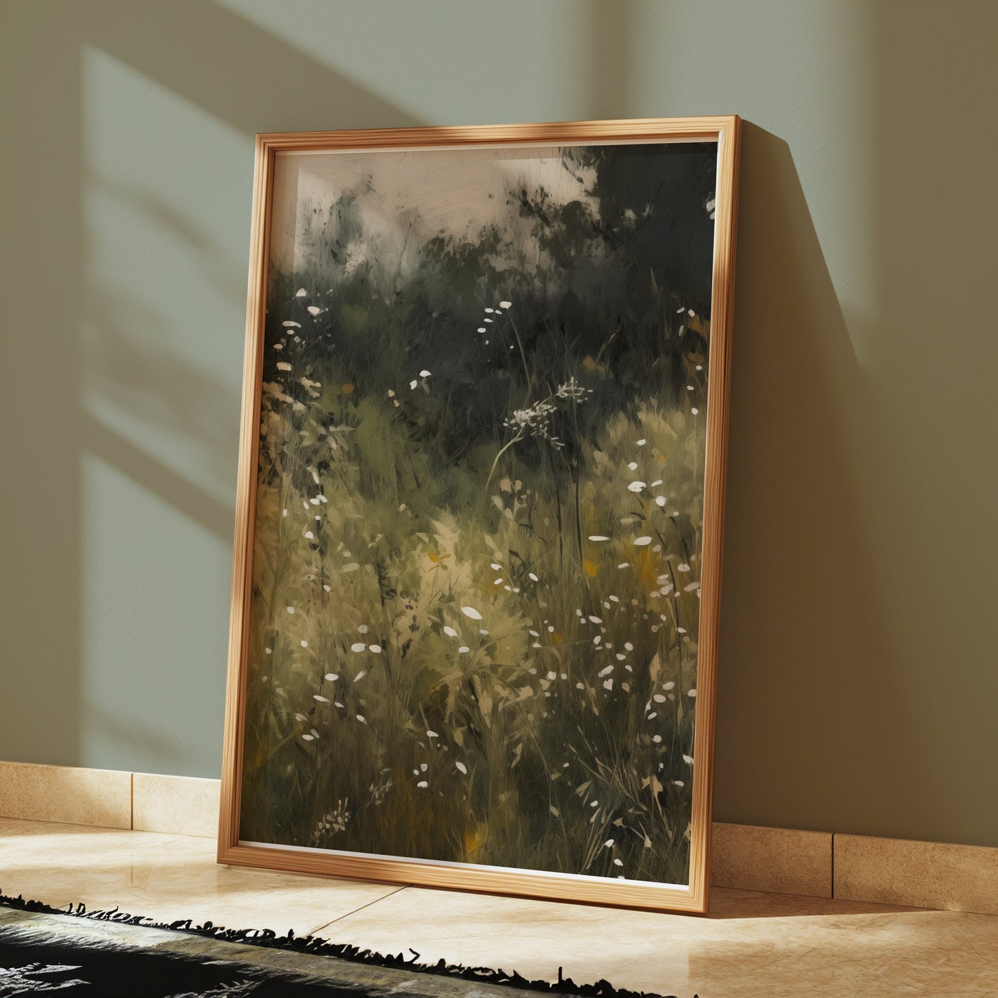 Premium Poster of Lush Meadow Wildflowers Scenic View Posters