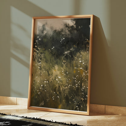 Premium Poster of Lush Meadow Wildflowers Scenic View Posters