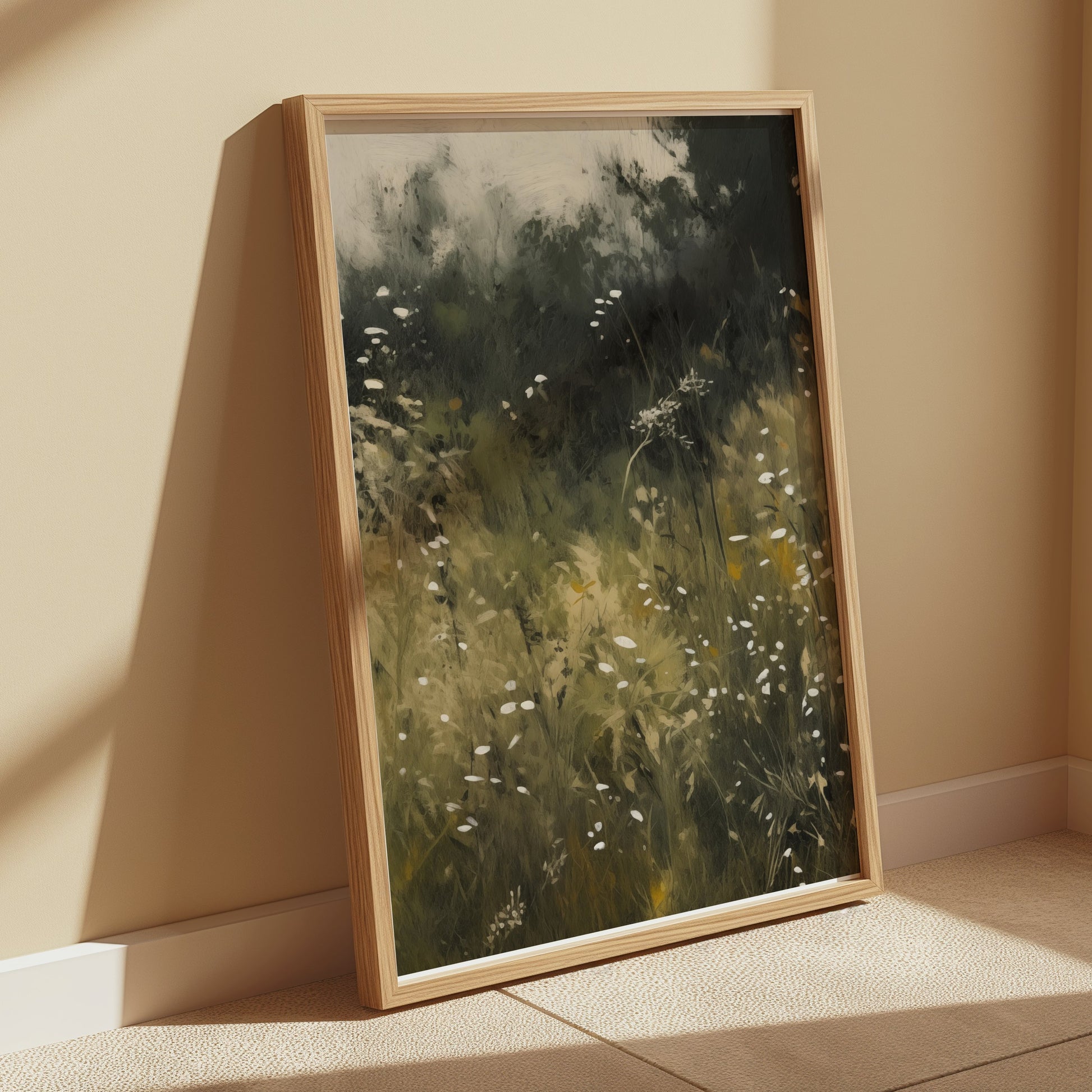 Premium Poster of Lush Meadow Wildflowers Scenic View Posters