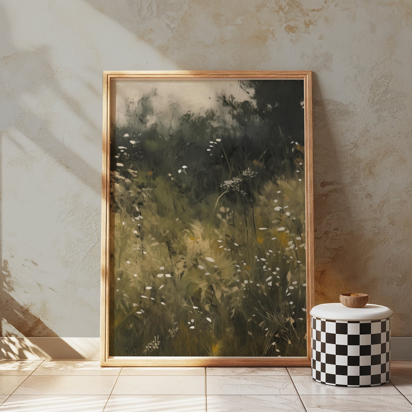 Premium Poster of Lush Meadow Wildflowers Scenic View Posters