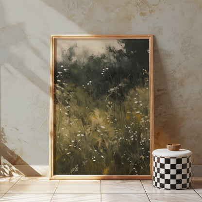 Premium Poster of Lush Meadow Wildflowers Scenic View Posters