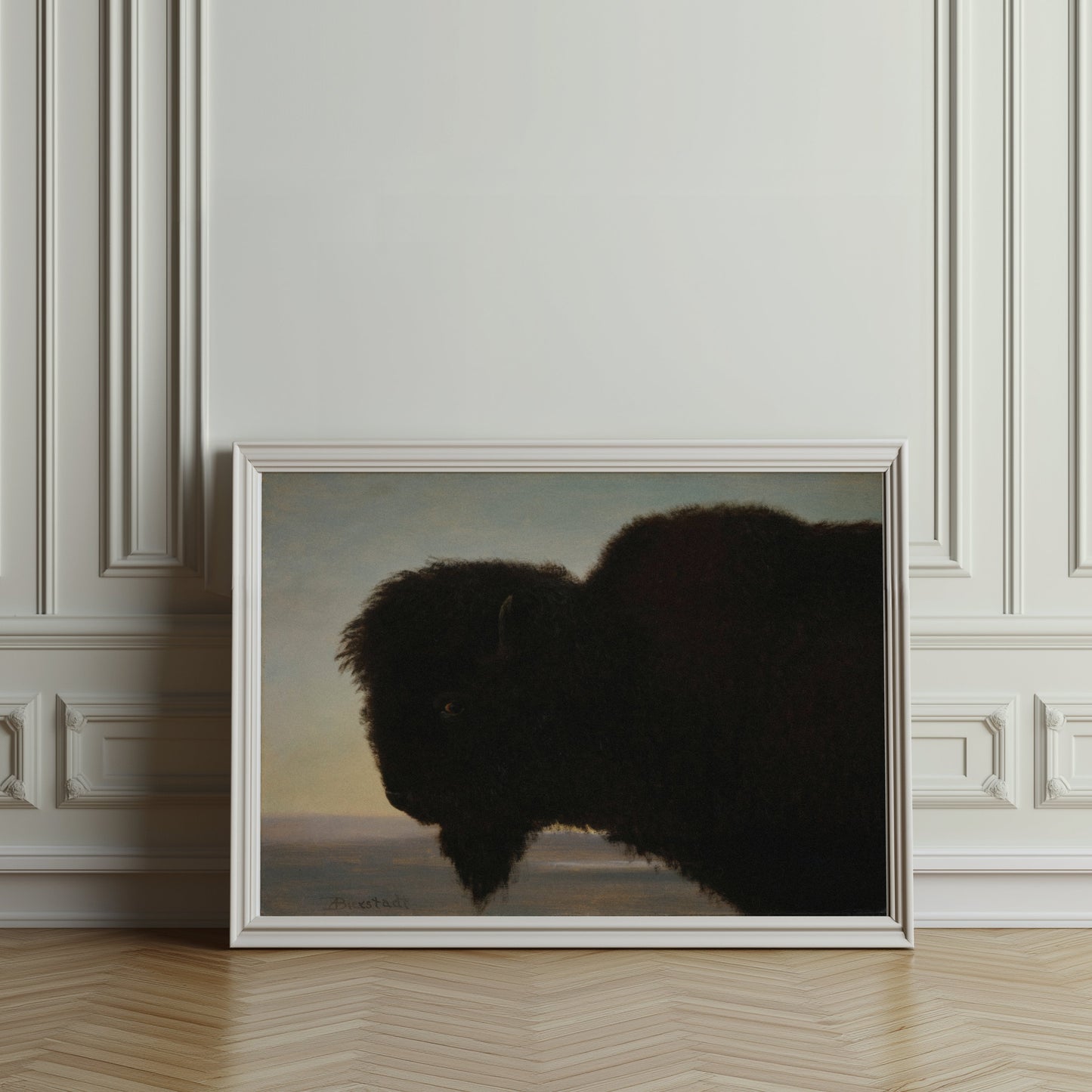 Premium Poster of Majestic Black Bison Art Print for Wall Decoration Posters