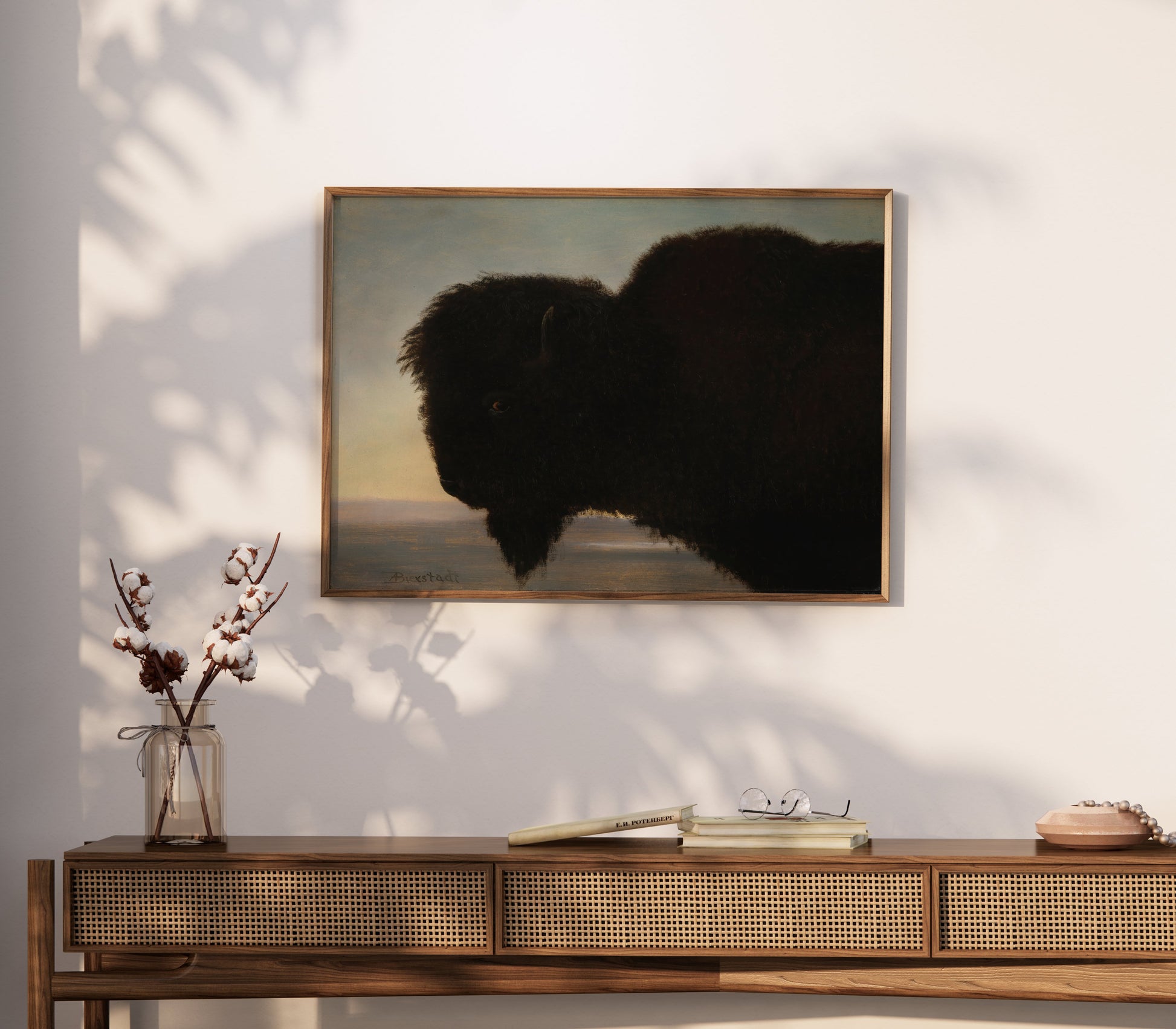 Premium Poster of Majestic Black Bison Art Print for Wall Decoration Posters