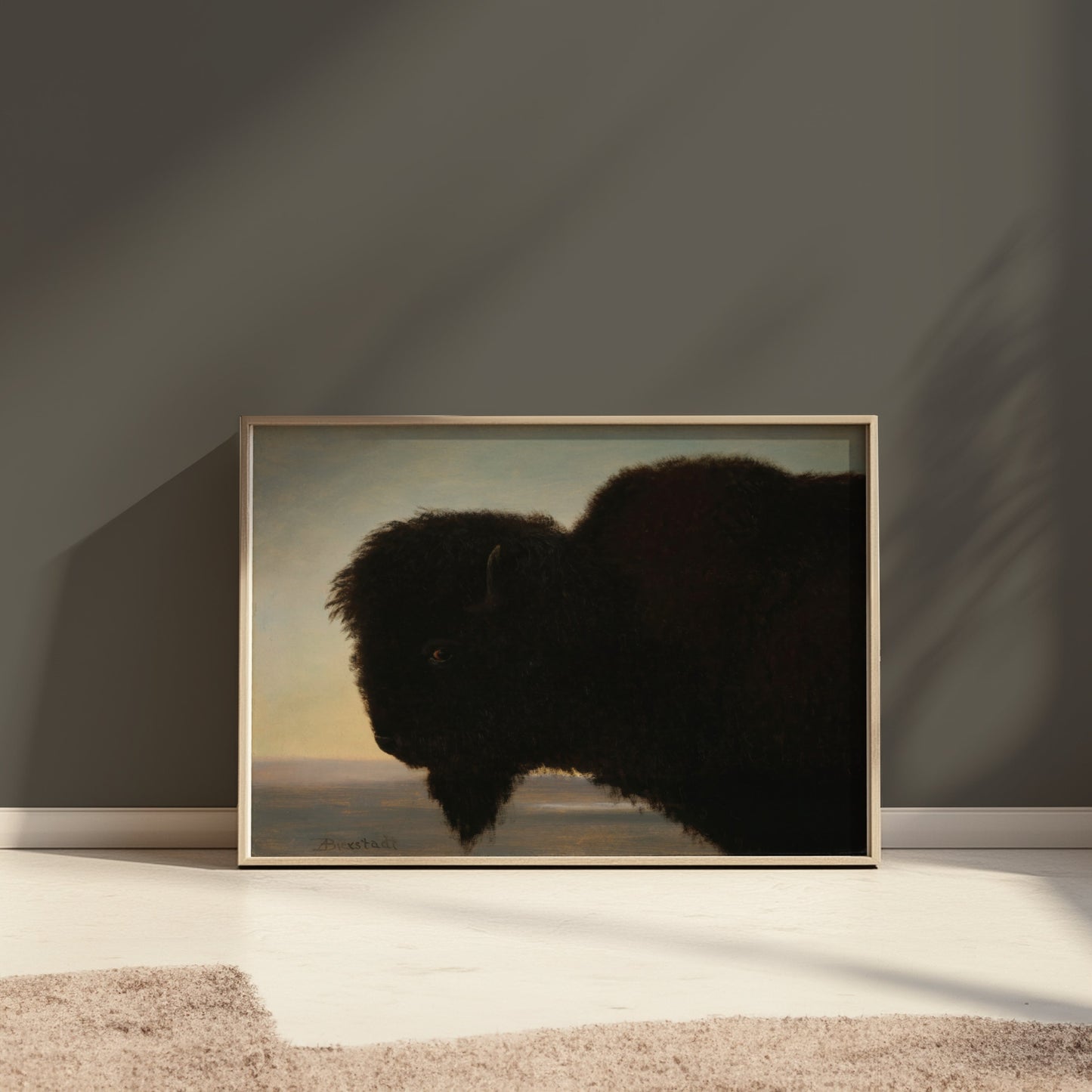 Premium Poster of Majestic Black Bison Art Print for Wall Decoration Posters