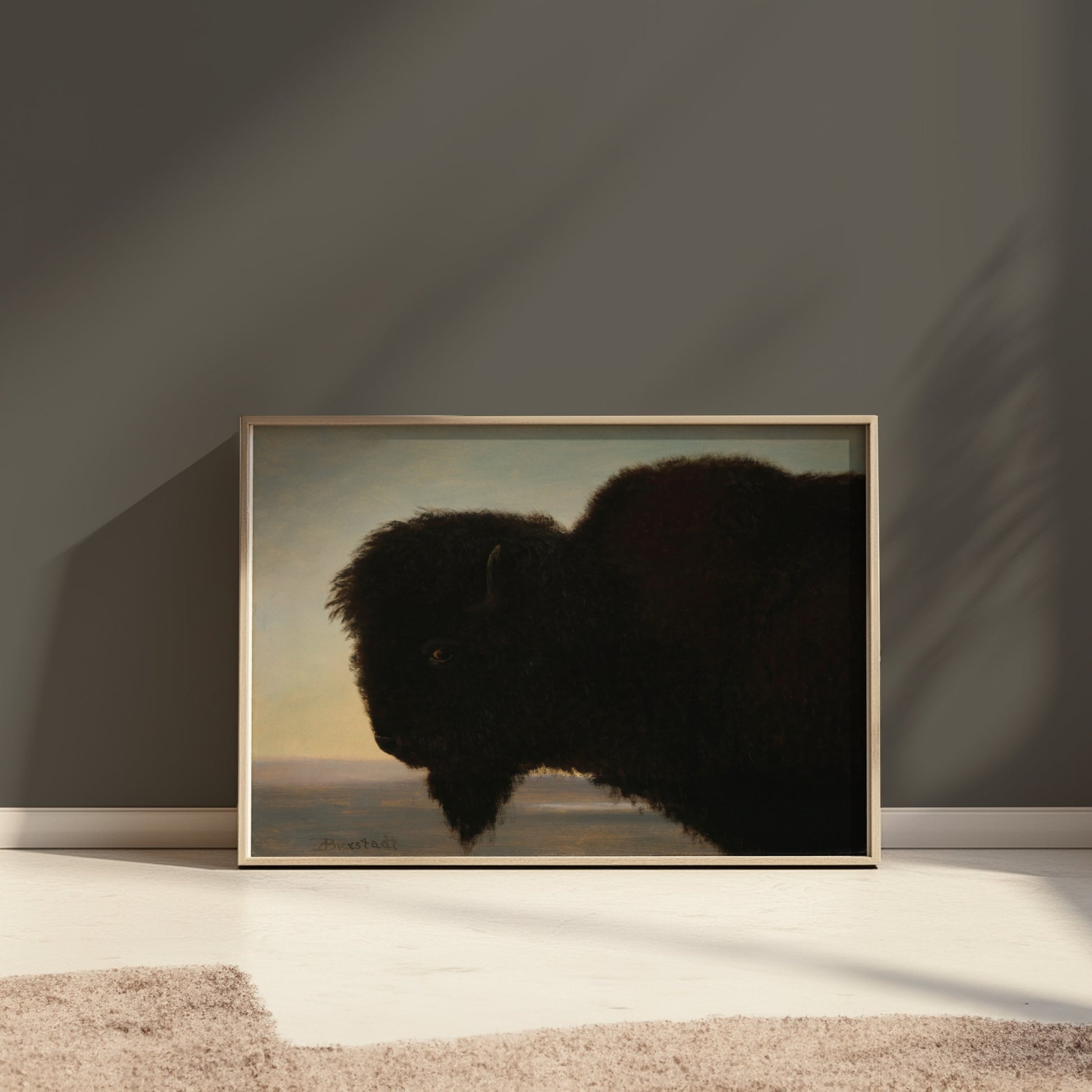 Premium Poster of Majestic Black Bison Art Print for Wall Decoration Posters