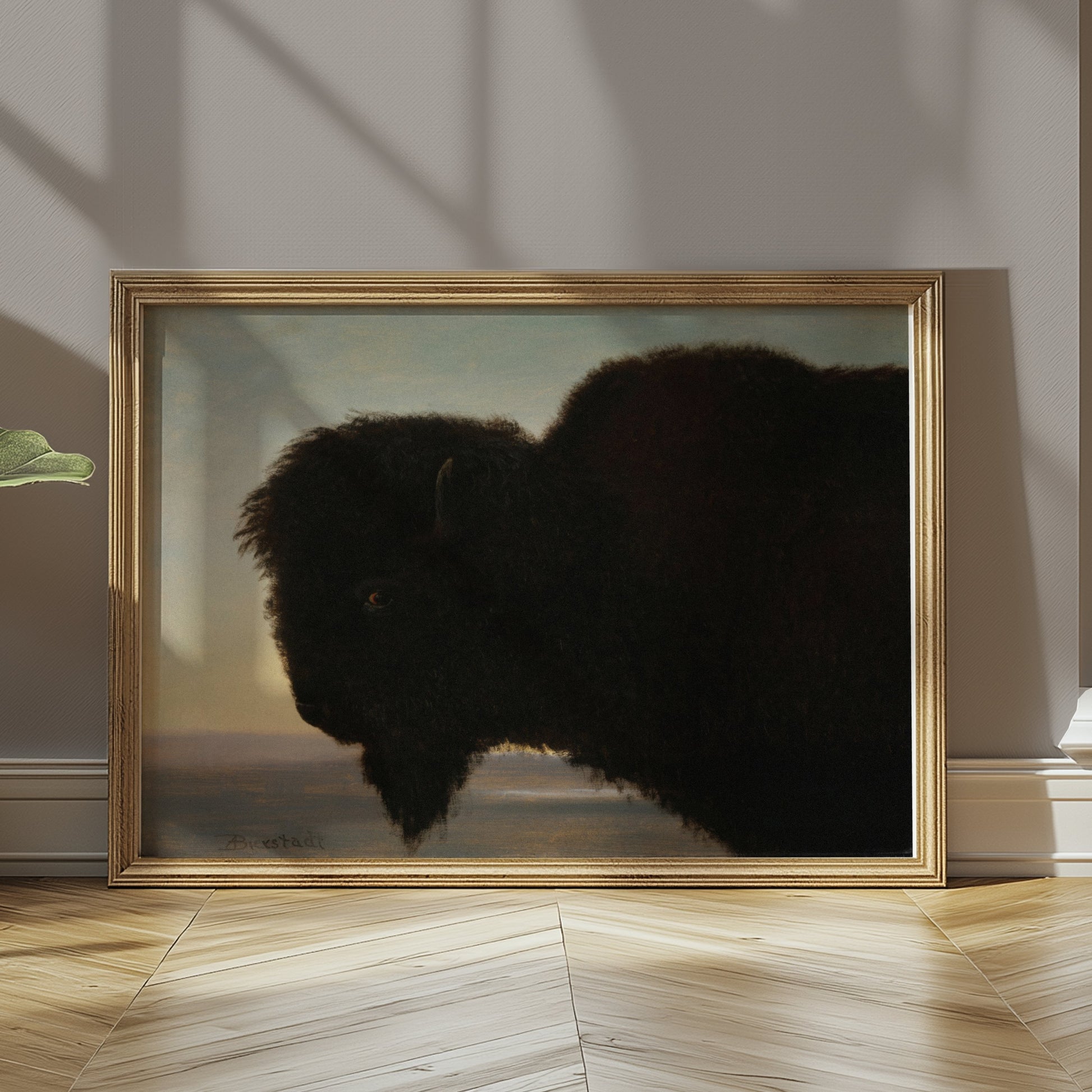 Premium Poster of Majestic Black Bison Art Print for Wall Decoration Posters