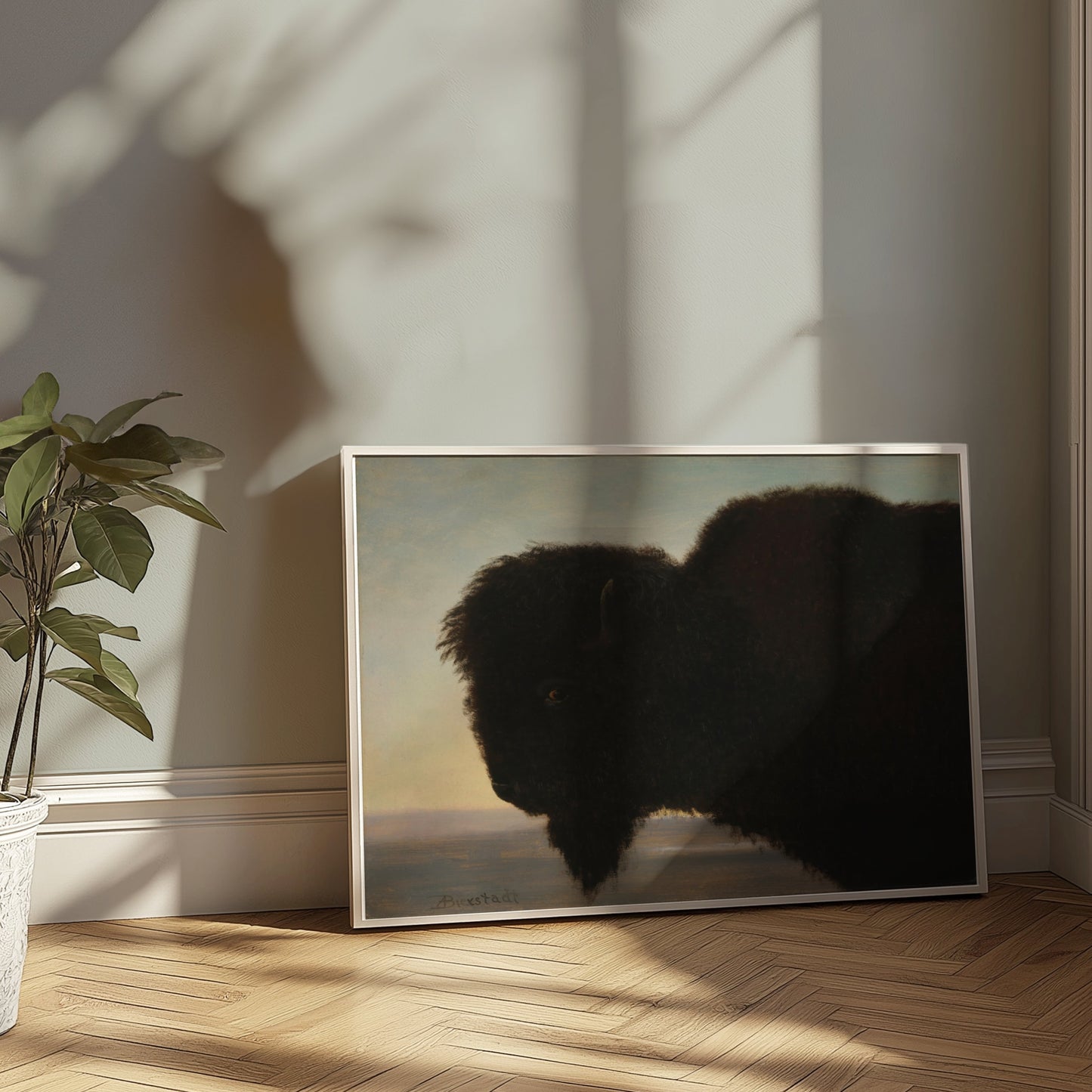 Premium Poster of Majestic Black Bison Art Print for Wall Decoration Posters