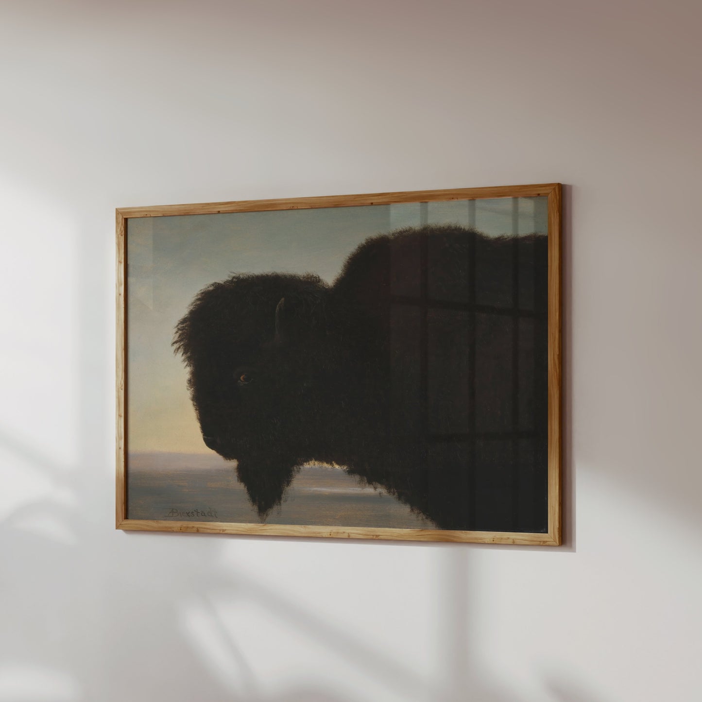 Premium Poster of Majestic Black Bison Art Print for Wall Decoration Posters