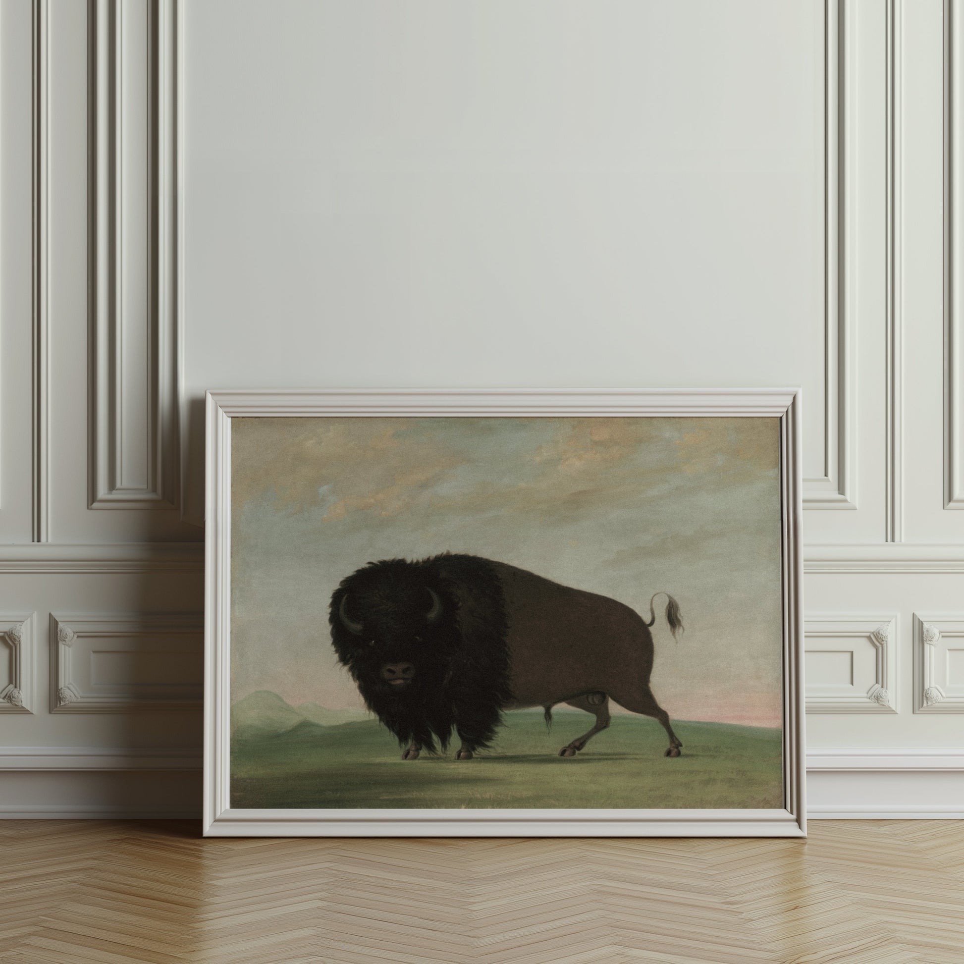 Premium Poster of Majestic Buffalo Standing Strong in Nature Scene Posters