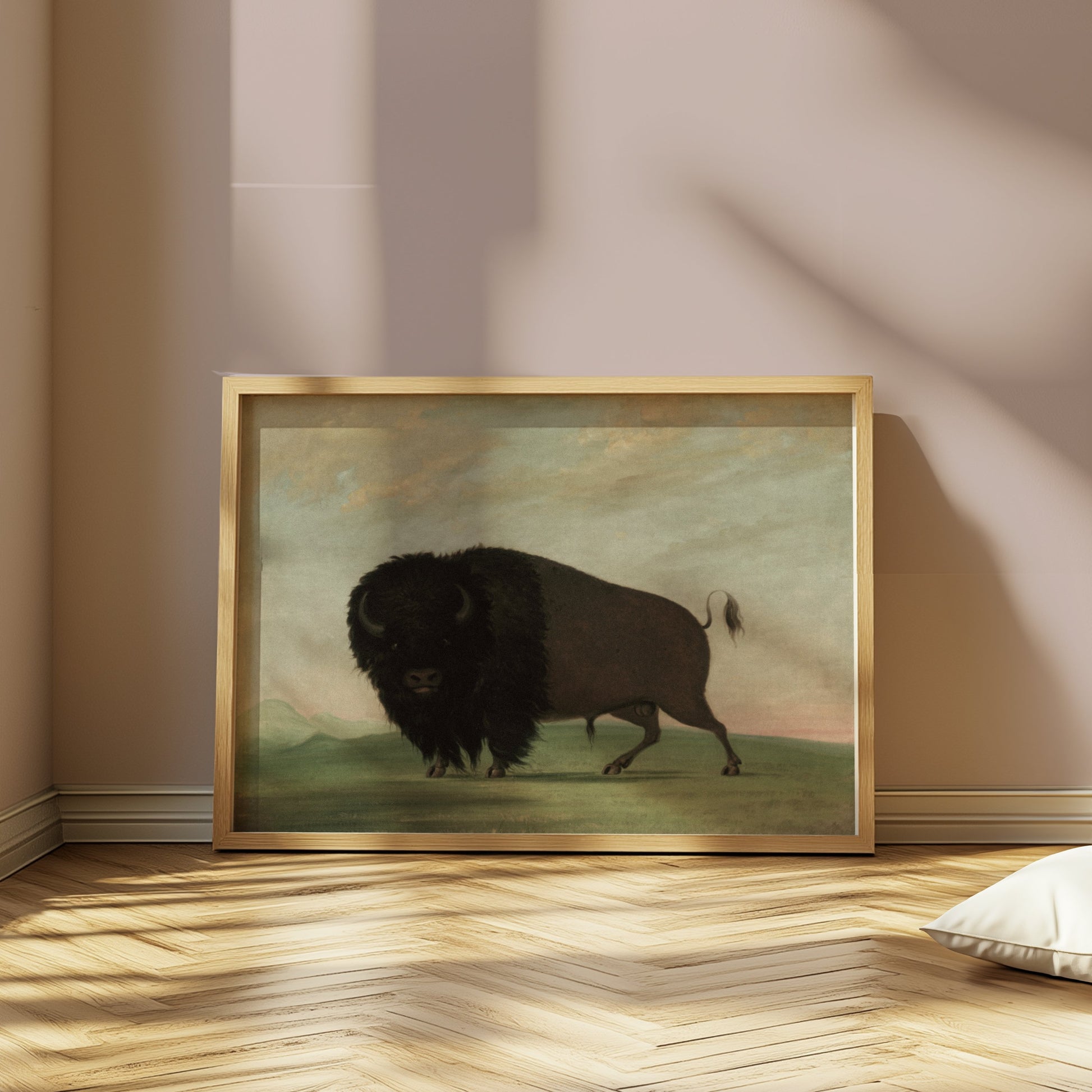 Premium Poster of Majestic Buffalo Standing Strong in Nature Scene Posters