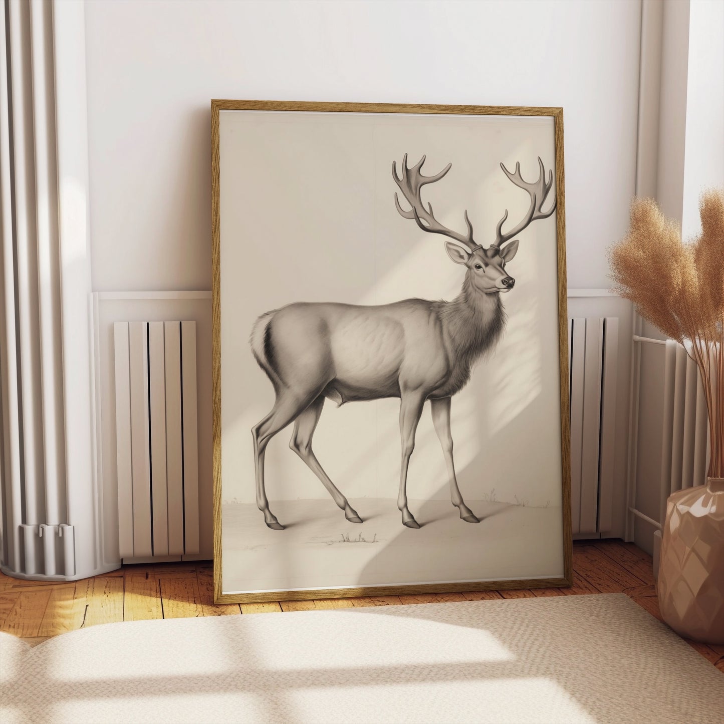 Premium Poster of Majestic Deer Art Print Perfect for Rustic Home Decor Posters