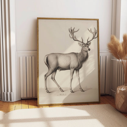Premium Poster of Majestic Deer Art Print Perfect for Rustic Home Decor Posters