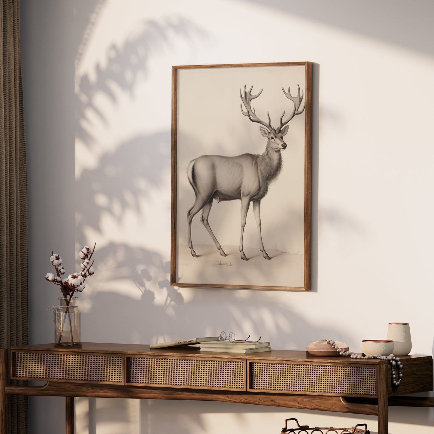 Premium Poster of Majestic Deer Art Print Perfect for Rustic Home Decor Posters