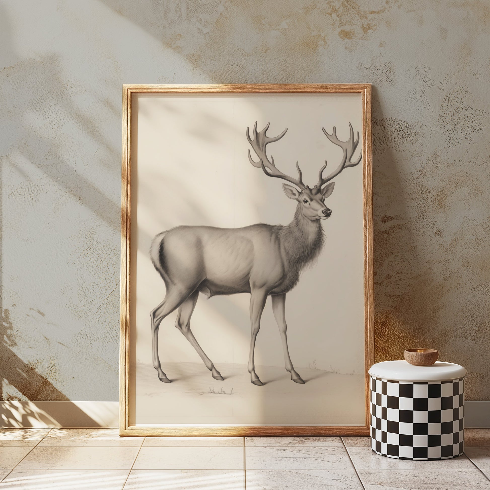 Premium Poster of Majestic Deer Art Print Perfect for Rustic Home Decor Posters