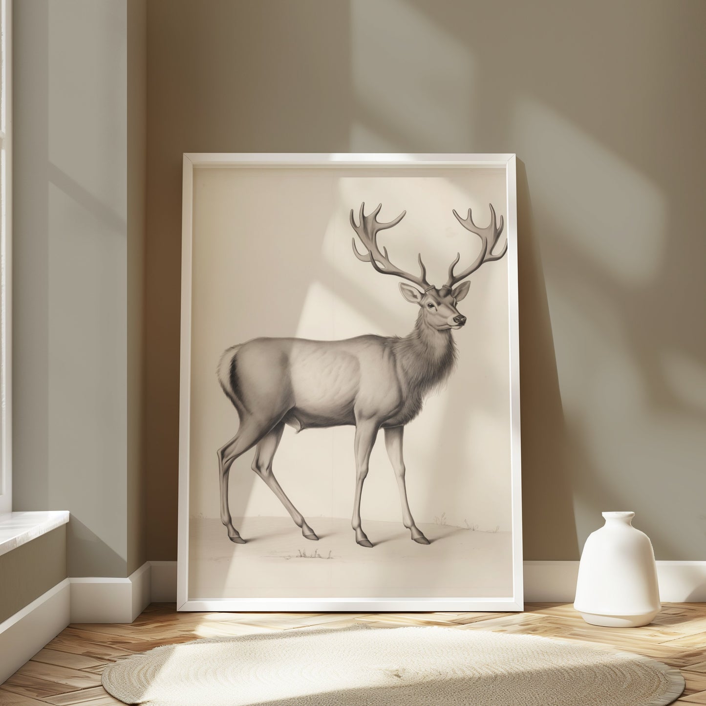 Premium Poster of Majestic Deer Art Print Perfect for Rustic Home Decor Posters