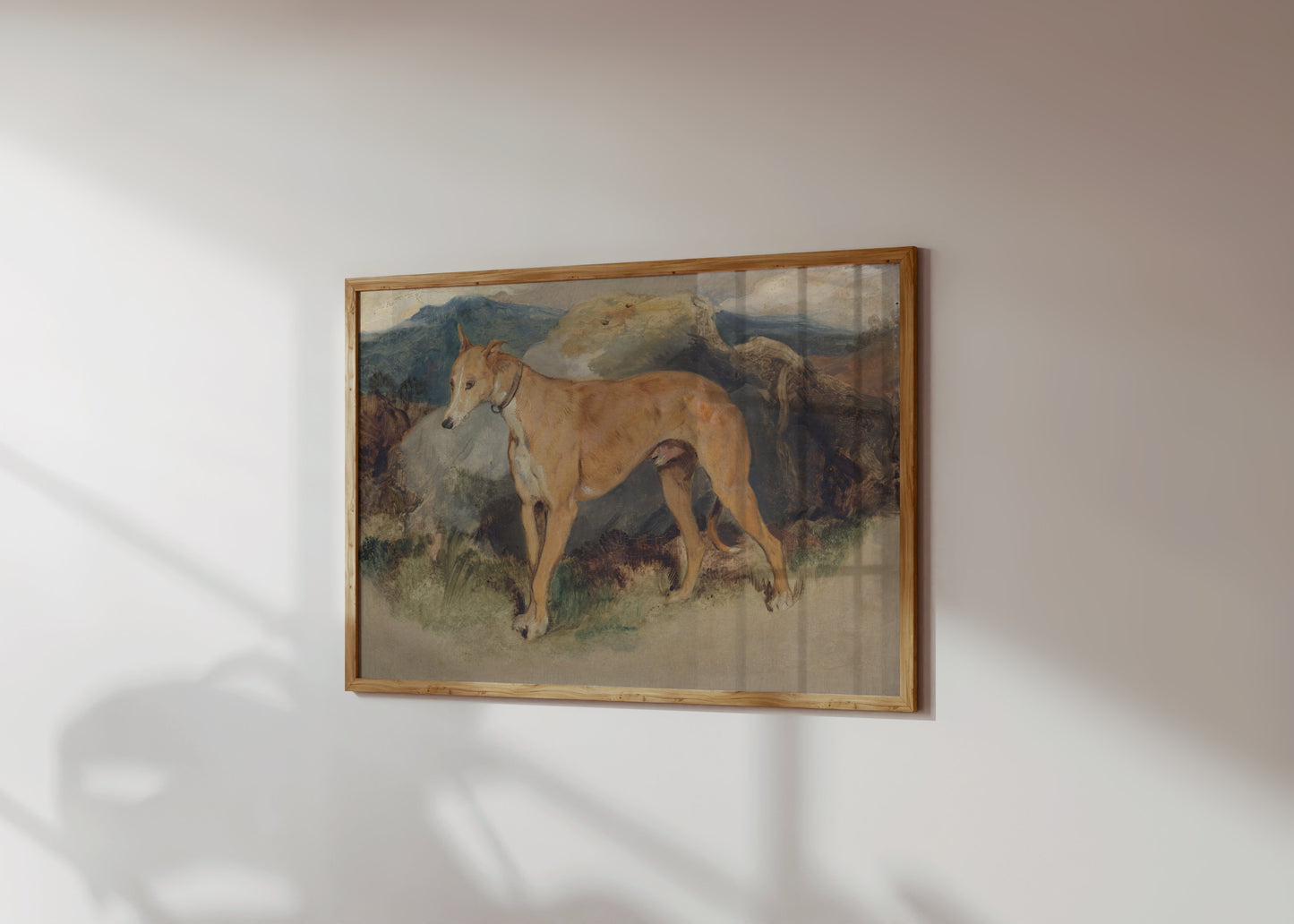 Premium Poster of Majestic Dog Against a Mountain Backdrop Posters