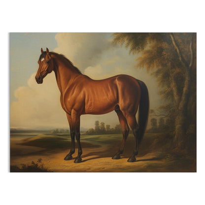 Premium Poster of Majestic Horse Standing Artwork Landscape Posters