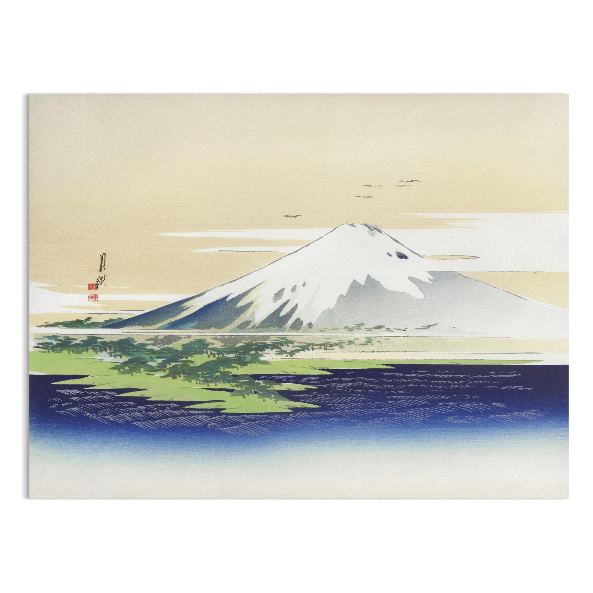 Premium Poster of Majestic Mount Fuji Vintage Japanese Art Print Posters