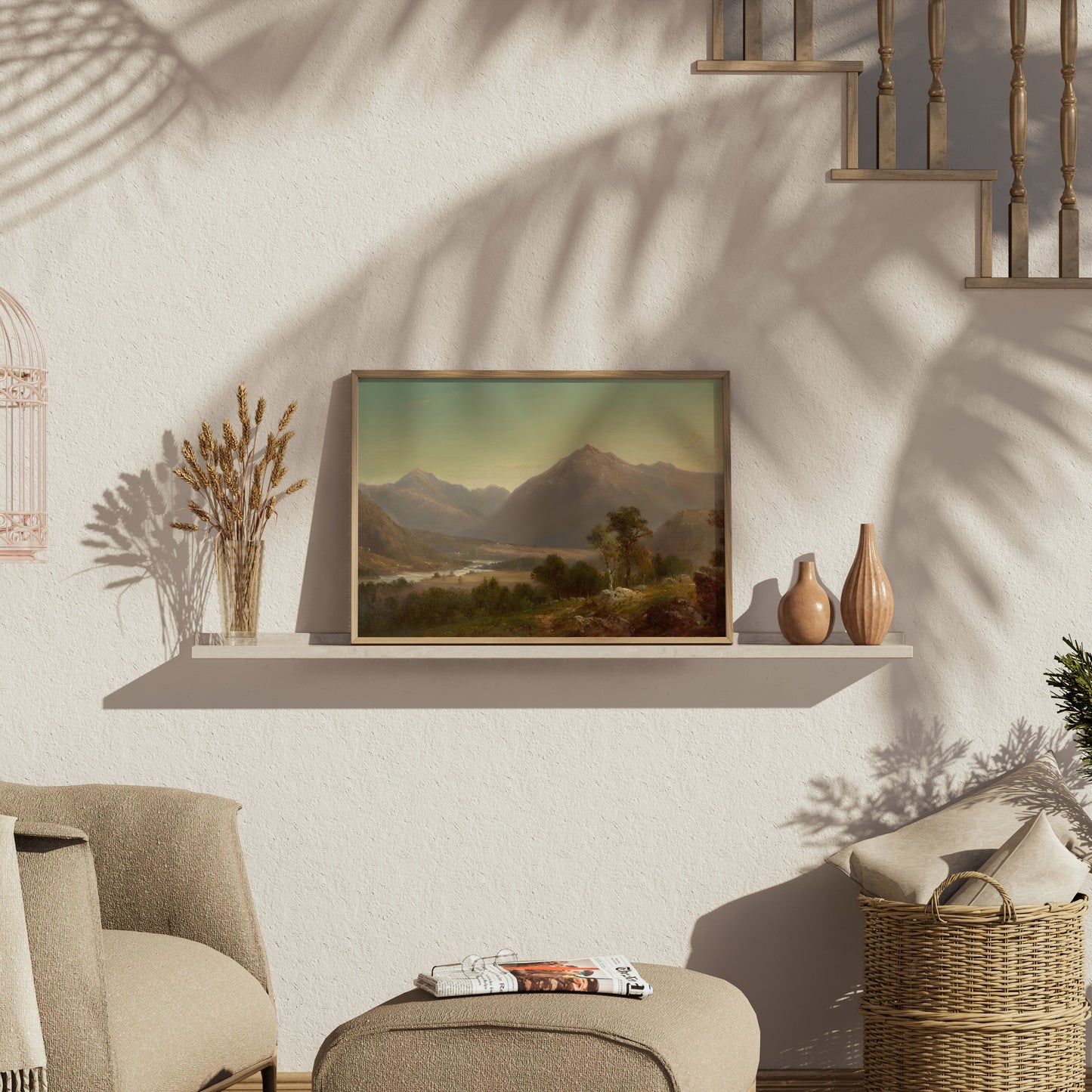 Premium Poster of Majestic Mountain Landscape Art Wall Hanging Posters
