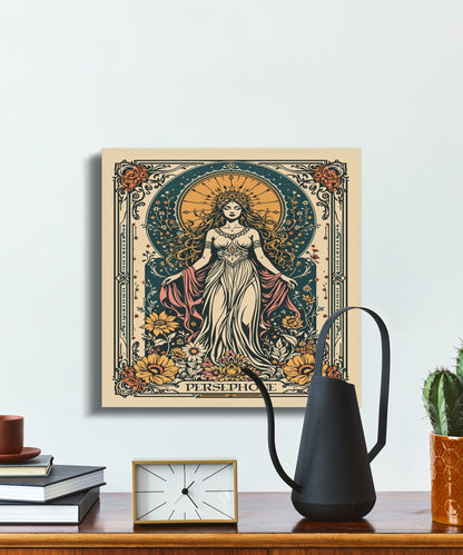 Premium Poster of Majestic Persephone Greek Goddess Gothic Art Canvas Wraps