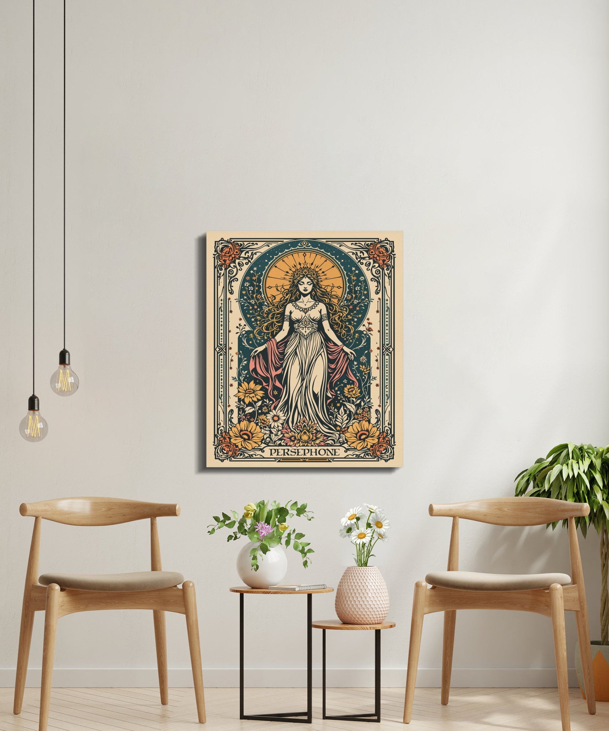 Premium Poster of Majestic Persephone Greek Goddess Gothic Art Canvas Wraps