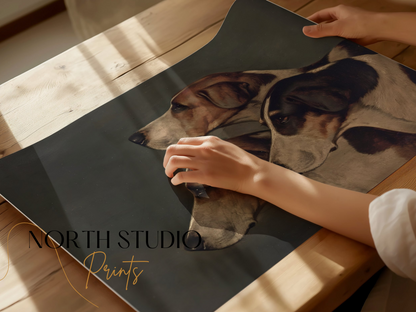 Premium Poster of Majestic Trio of Hounds Paintings Wall Art Posters