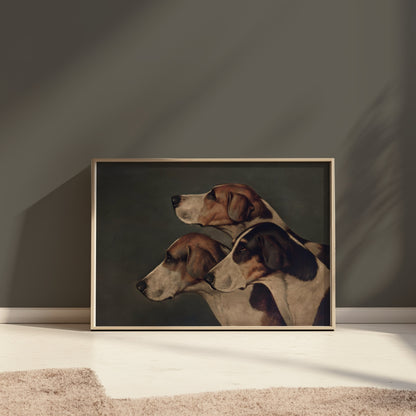 Premium Poster of Majestic Trio of Hounds Paintings Wall Art Posters