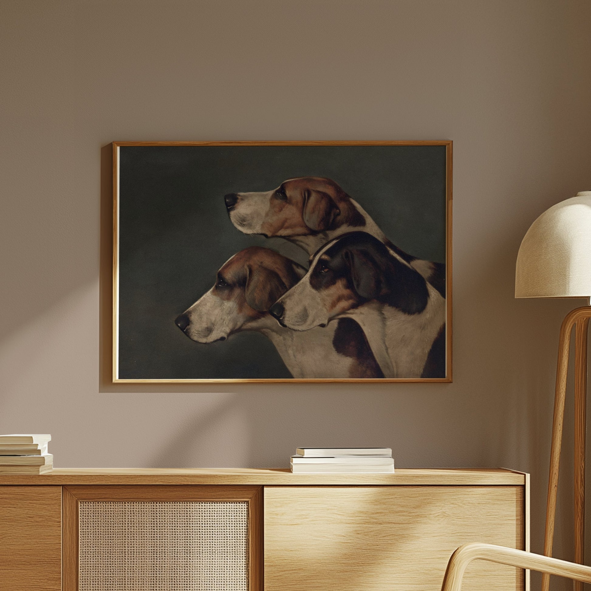 Premium Poster of Majestic Trio of Hounds Paintings Wall Art Posters