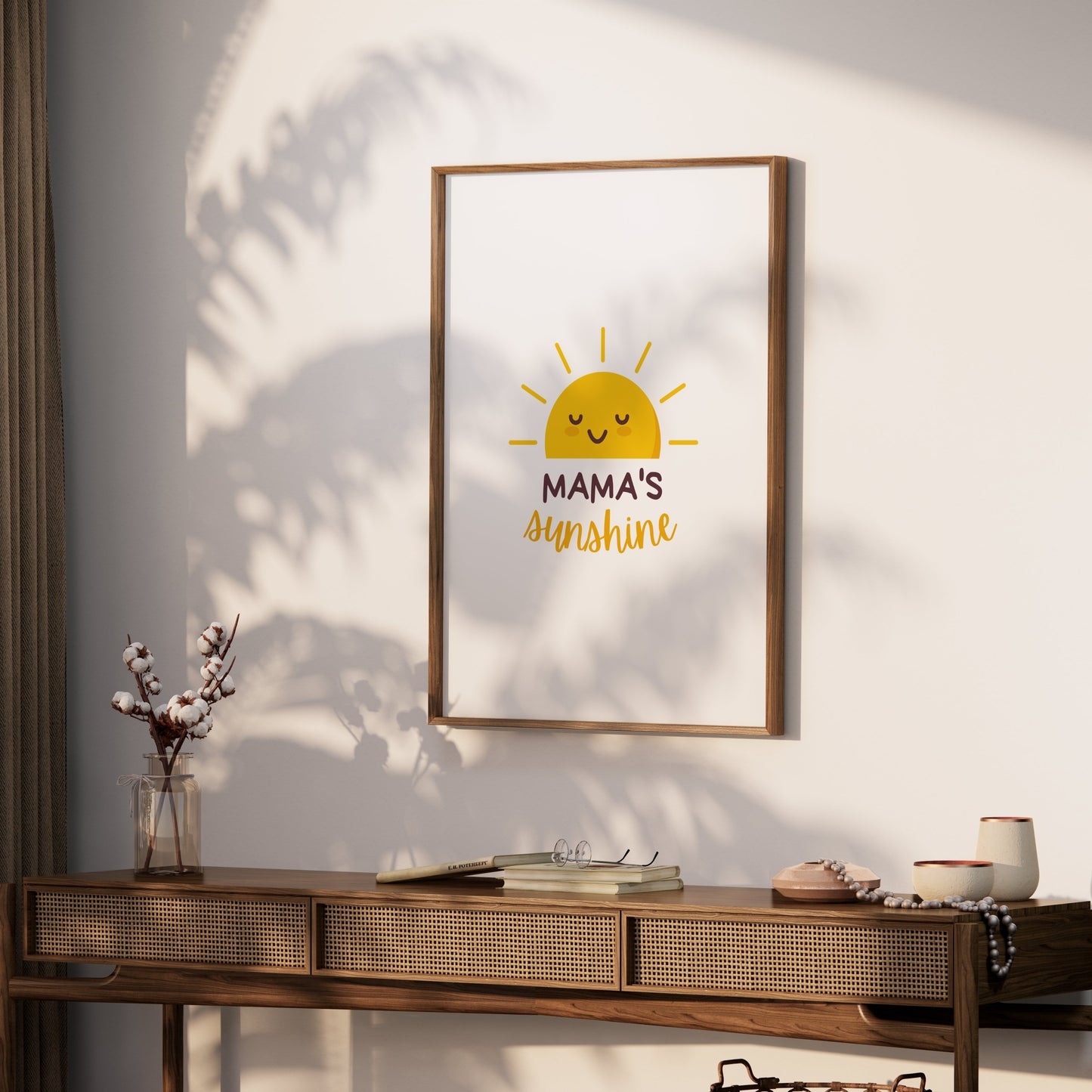 Premium Poster of Mama's Sunshine Happy Yellow Sun Illustration Posters