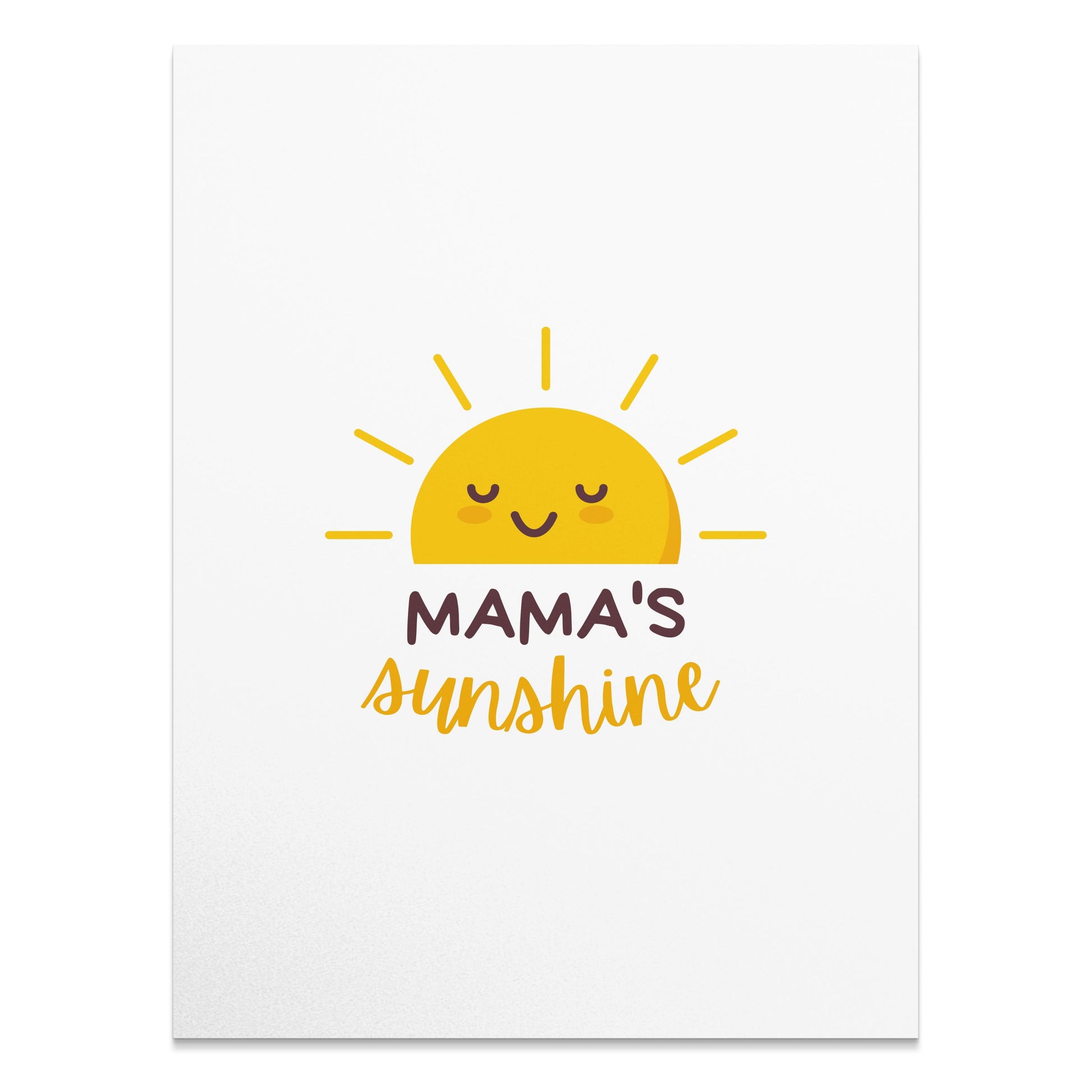 Premium Poster of Mama's Sunshine Happy Yellow Sun Illustration Posters