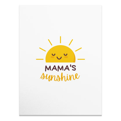 Premium Poster of Mama's Sunshine Happy Yellow Sun Illustration Posters