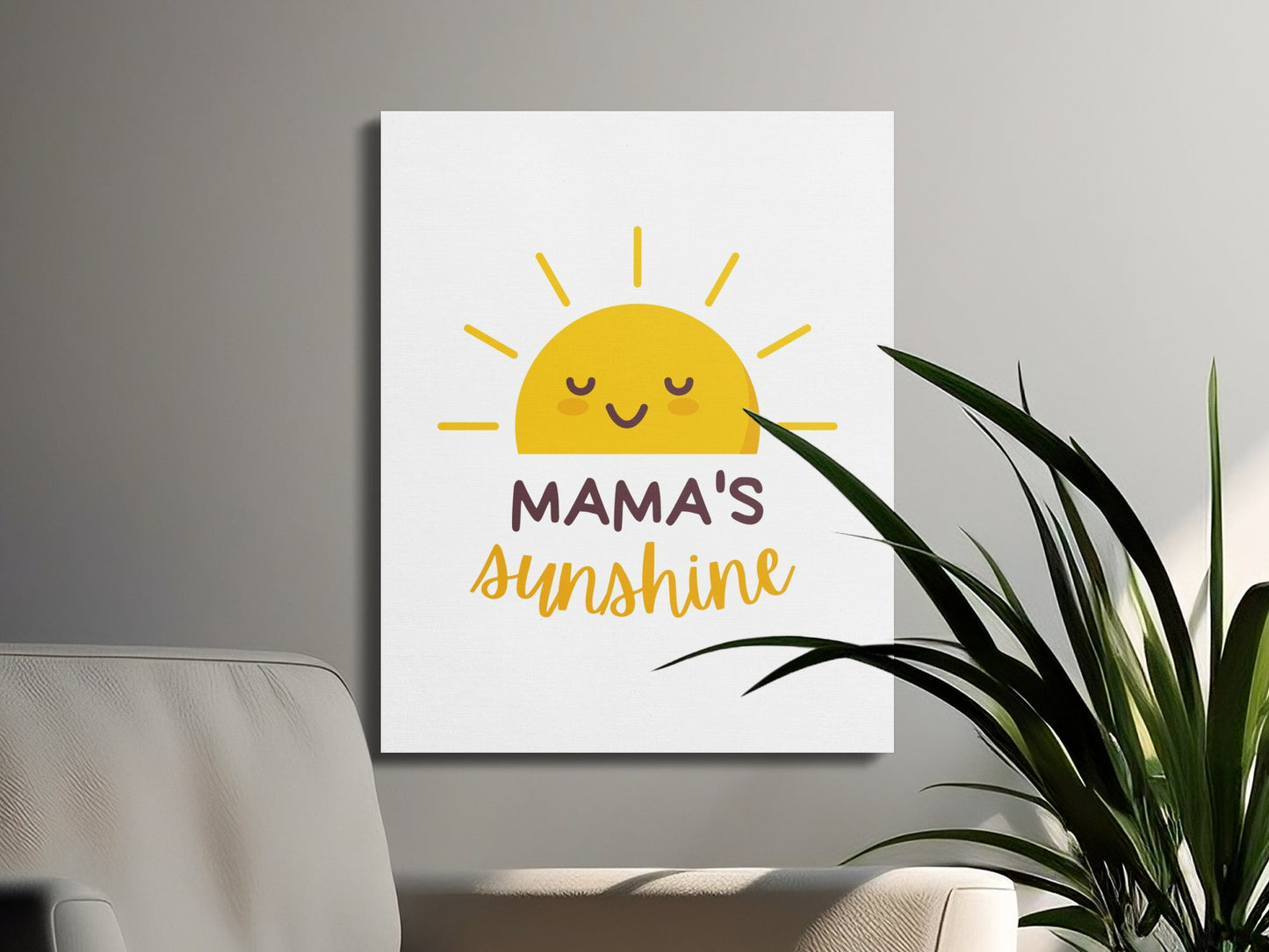 Premium Poster of Mama's Sunshine Nursery Wall Art Canvas Wraps