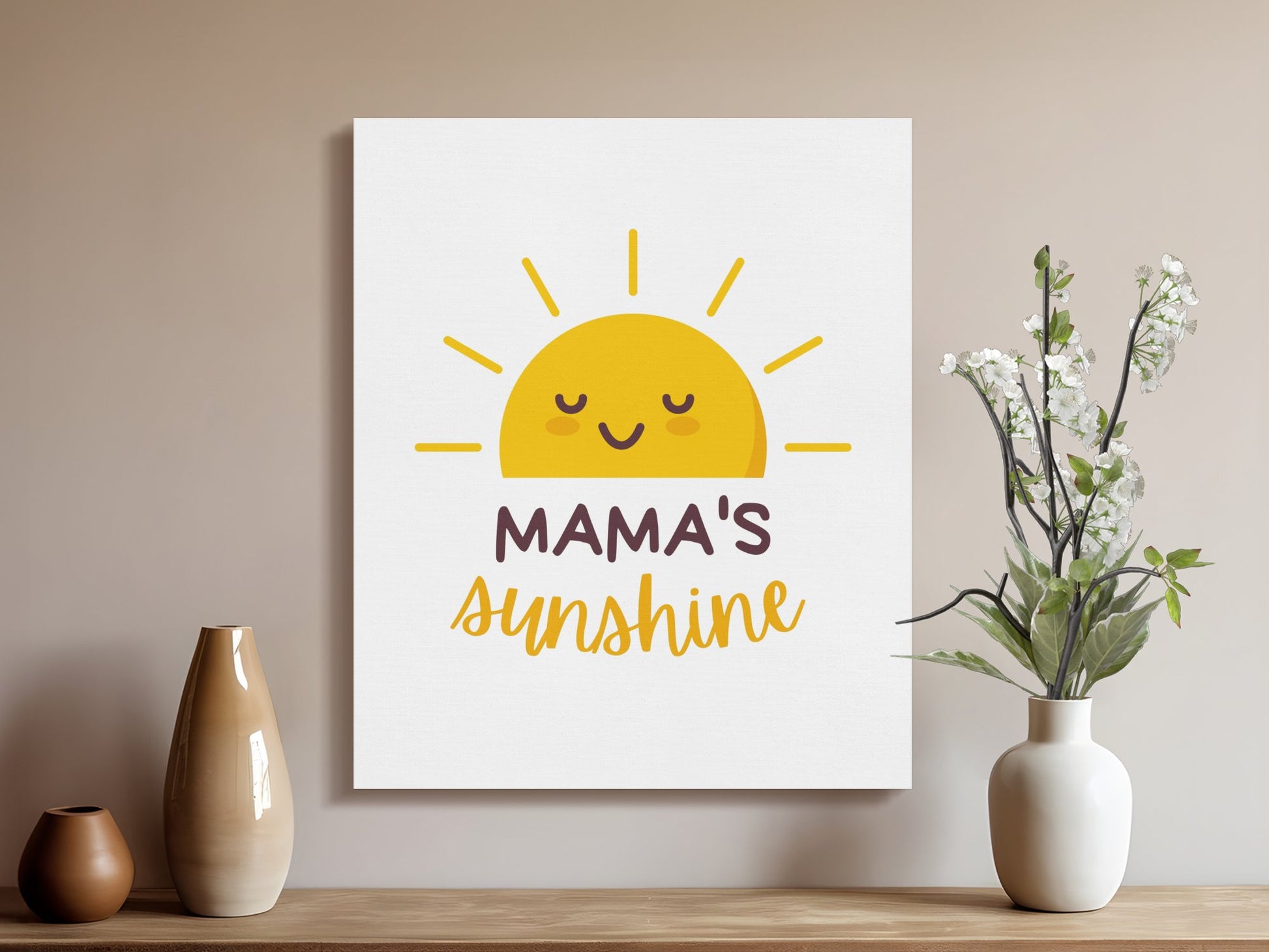 Premium Poster of Mama's Sunshine Nursery Wall Art Canvas Wraps