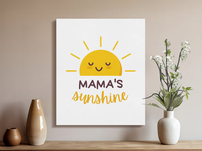 Premium Poster of Mama's Sunshine Nursery Wall Art Canvas Wraps