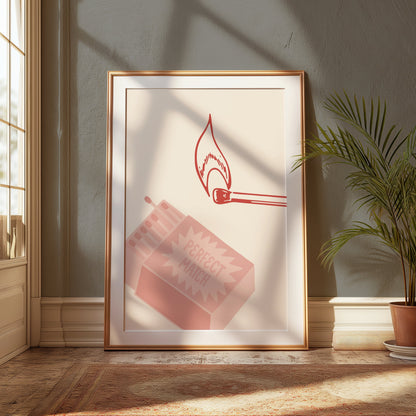 Premium Poster of Matchbox Striking Match Perfect Match Posters
