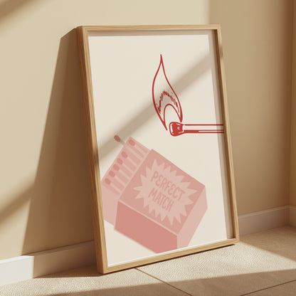 Premium Poster of Matchbox Striking Match Perfect Match Posters