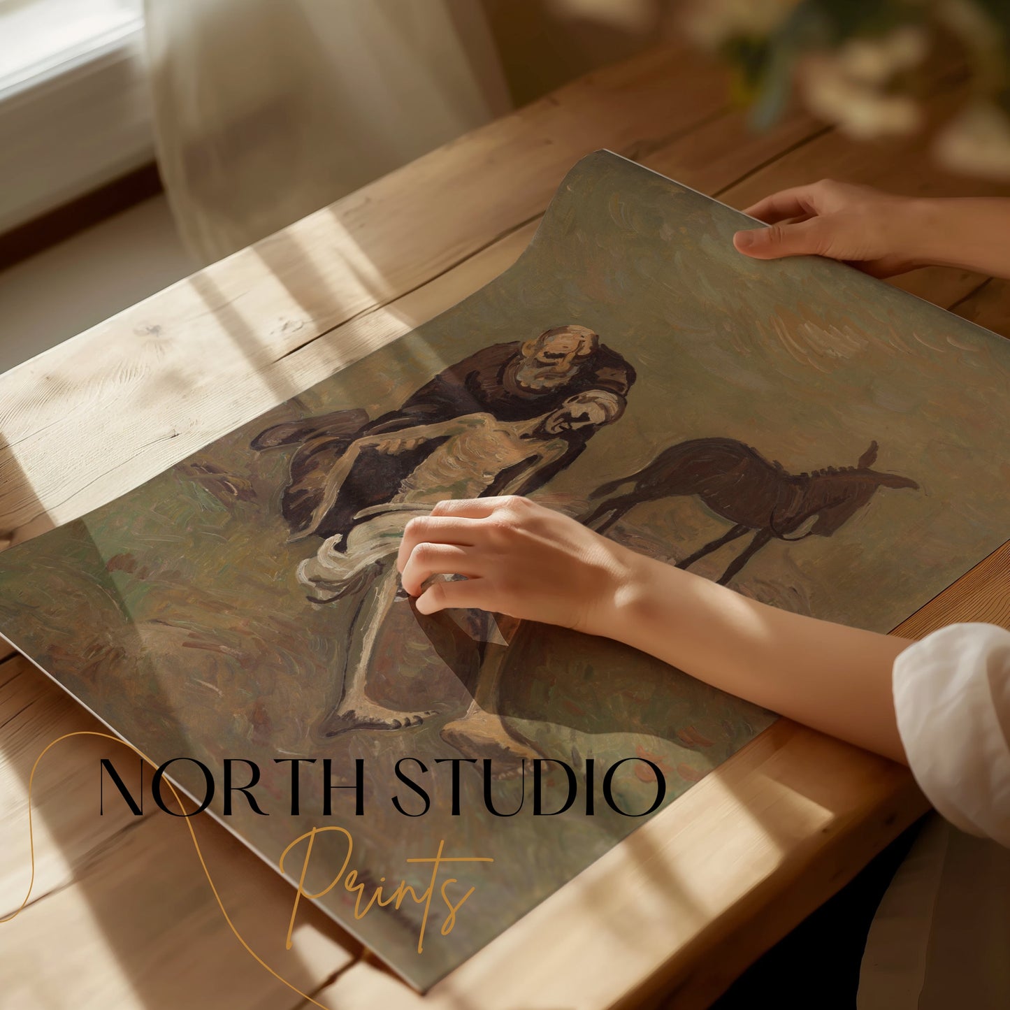 Premium Poster of Medieval Artwork Depicting Mourning Scene Posters