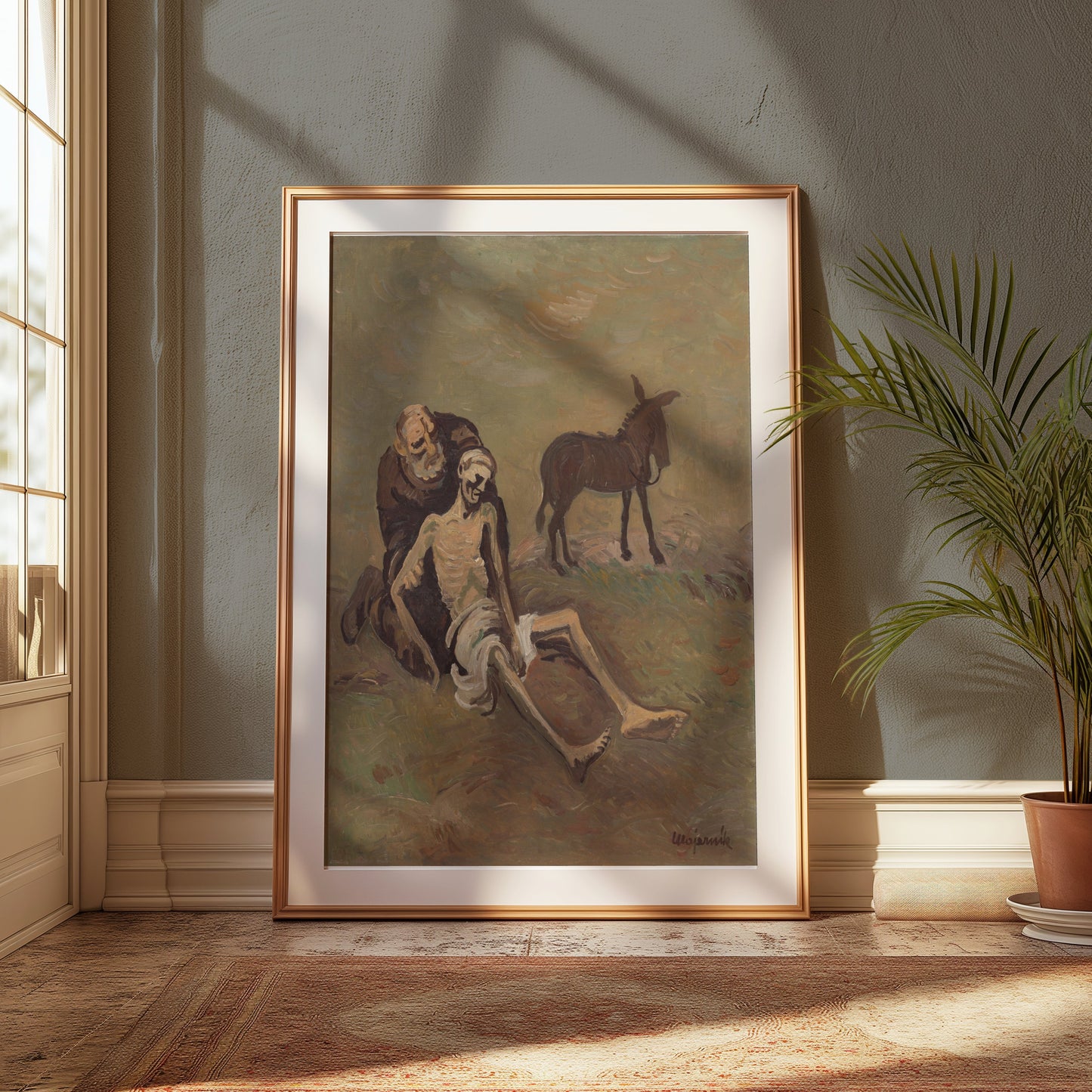 Premium Poster of Medieval Artwork Depicting Mourning Scene Posters